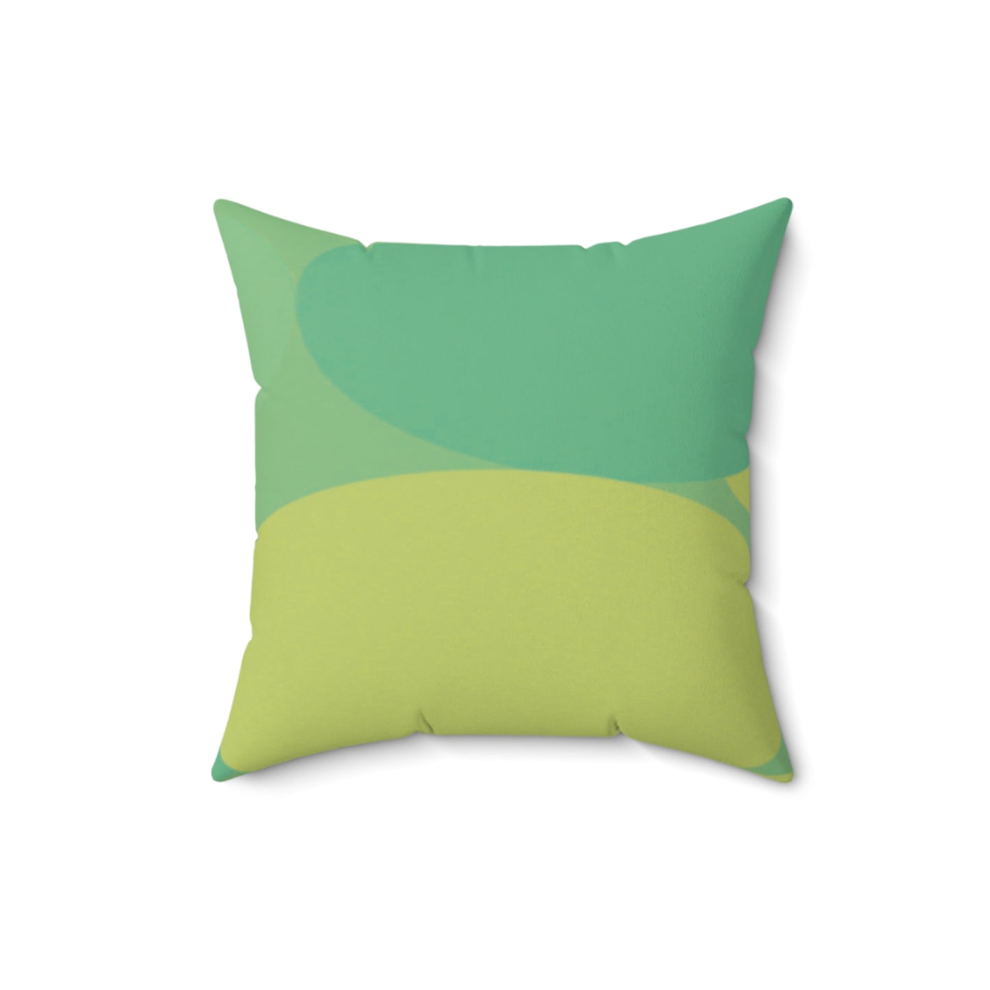 Pastel Green Patches 16" x 16" Faux Suede Square Pillow