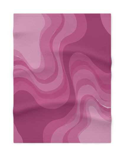 Pinky Mauve Wavey Soft Fleece Baby Blanket, 30" x 40"