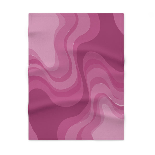 Pinky Mauve Wavey Soft Fleece Baby Blanket, 30" x 40"