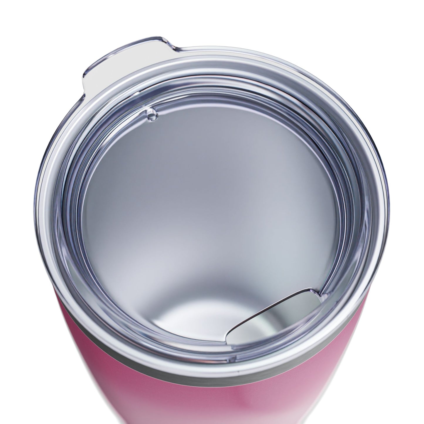 Pink Blush Fade Ringneck Tumbler, 20oz in white, steel and black