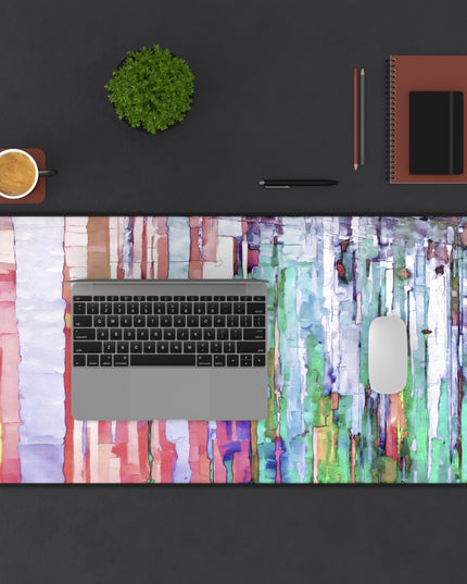 Striped Pastels 16" x 32" Desk Mat