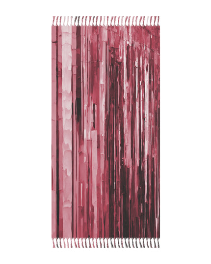 Striped Ruby 38" × 81" Boho Beach Cloth