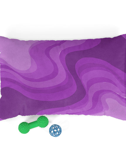 Wavey Purple Wavey 28" × 18" Pet Bed