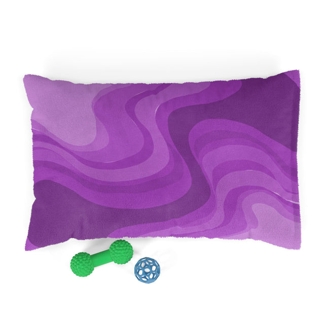 Wavey Purple Wavey 28" × 18" Pet Bed