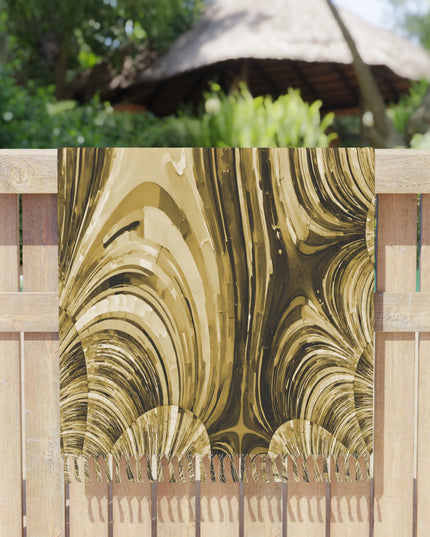 Uzi Spiral Light Brown 38" × 81" Boho Beach Cloth