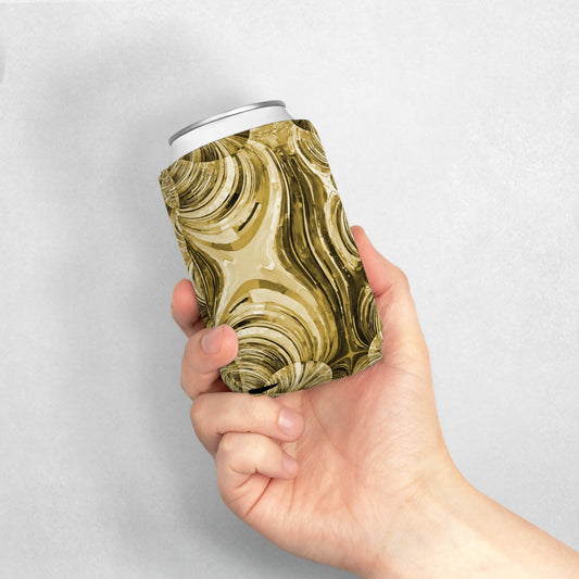 Uzi Spiral Light Brown 12 oz Can Cooler Sleeve