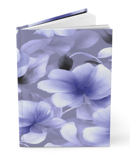 Indigo Blossom Floral Bunch Hardcover Journal Matte with 150 lined pages, 5.75" x 8"