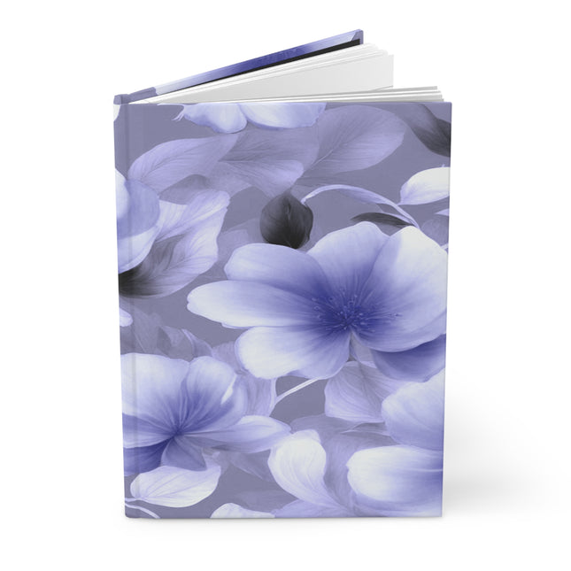 Indigo Blossom Floral Bunch Hardcover Journal Matte with 150 lined pages, 5.75" x 8"
