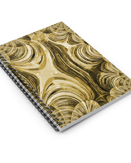 Uzi Spiral Light Brown Spiral Notebook - Ruled Line, 6" x 8", 118 pages