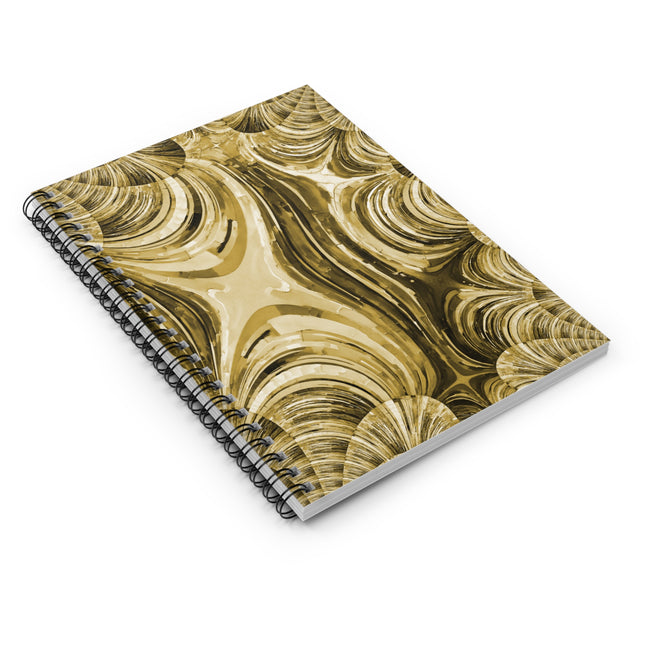 Uzi Spiral Light Brown Spiral Notebook - Ruled Line, 6" x 8", 118 pages