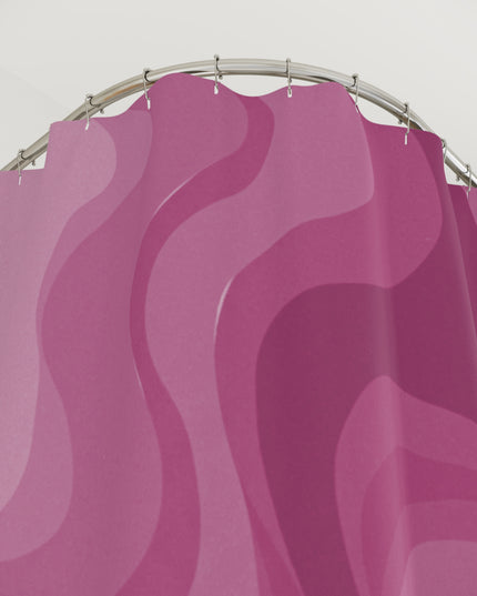 Pinky Mauve Wavey Shower Curtains, 71" x 74"