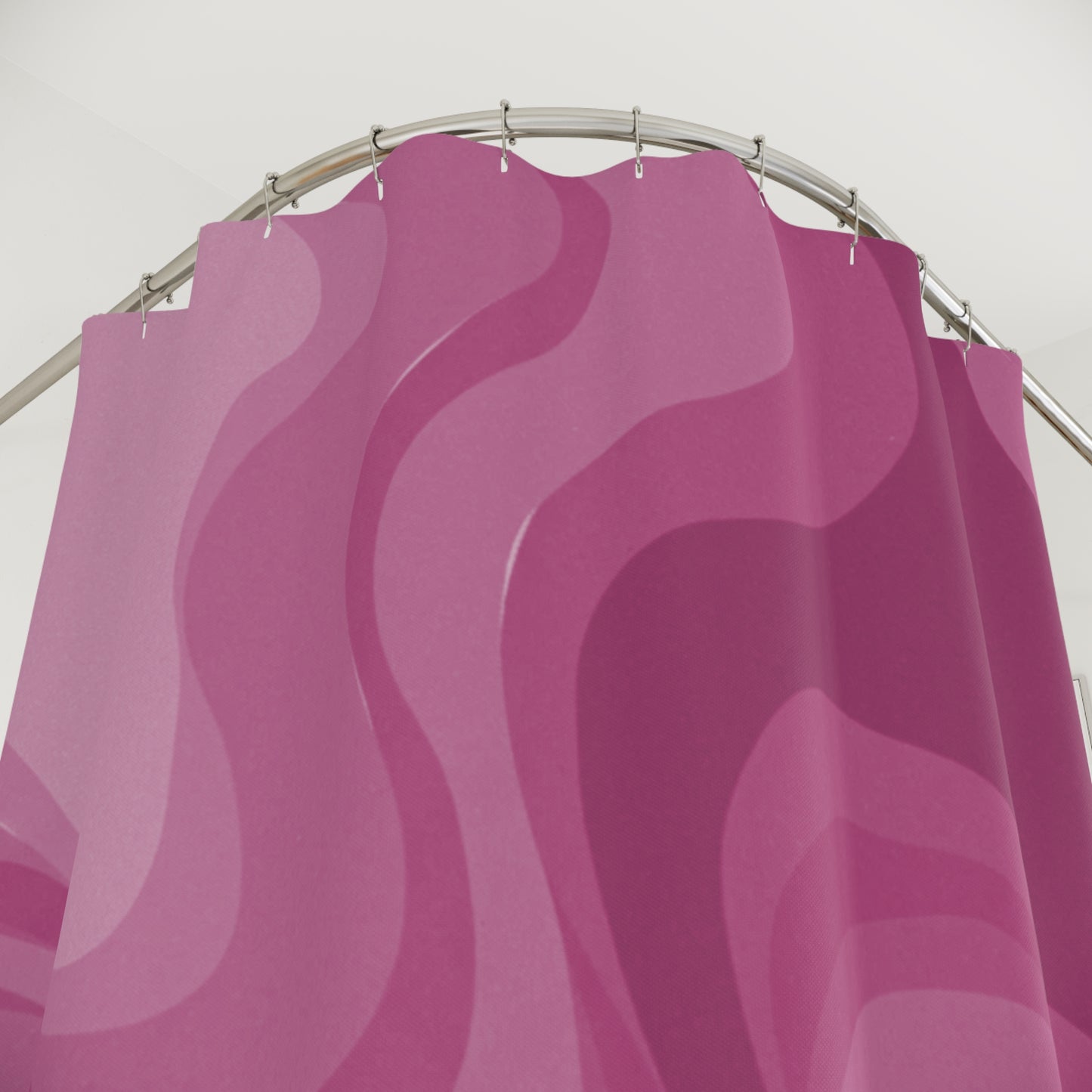 Pinky Mauve Wavey Shower Curtains, 71" x 74"