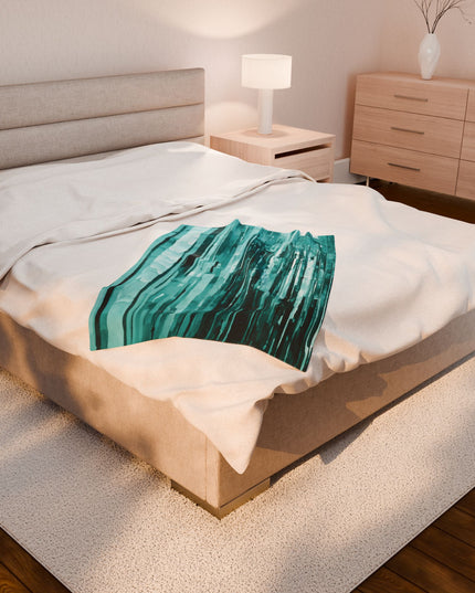 Striped Tif Velveteen Plush Blanket, 30" x 40"