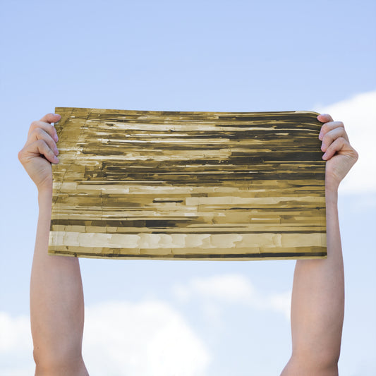 Striped Light Brown Rally Towel, 11" x 18"