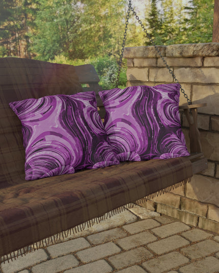 Uzi Spiral Powder Lavender 20" x 20" Outdoor Pillow