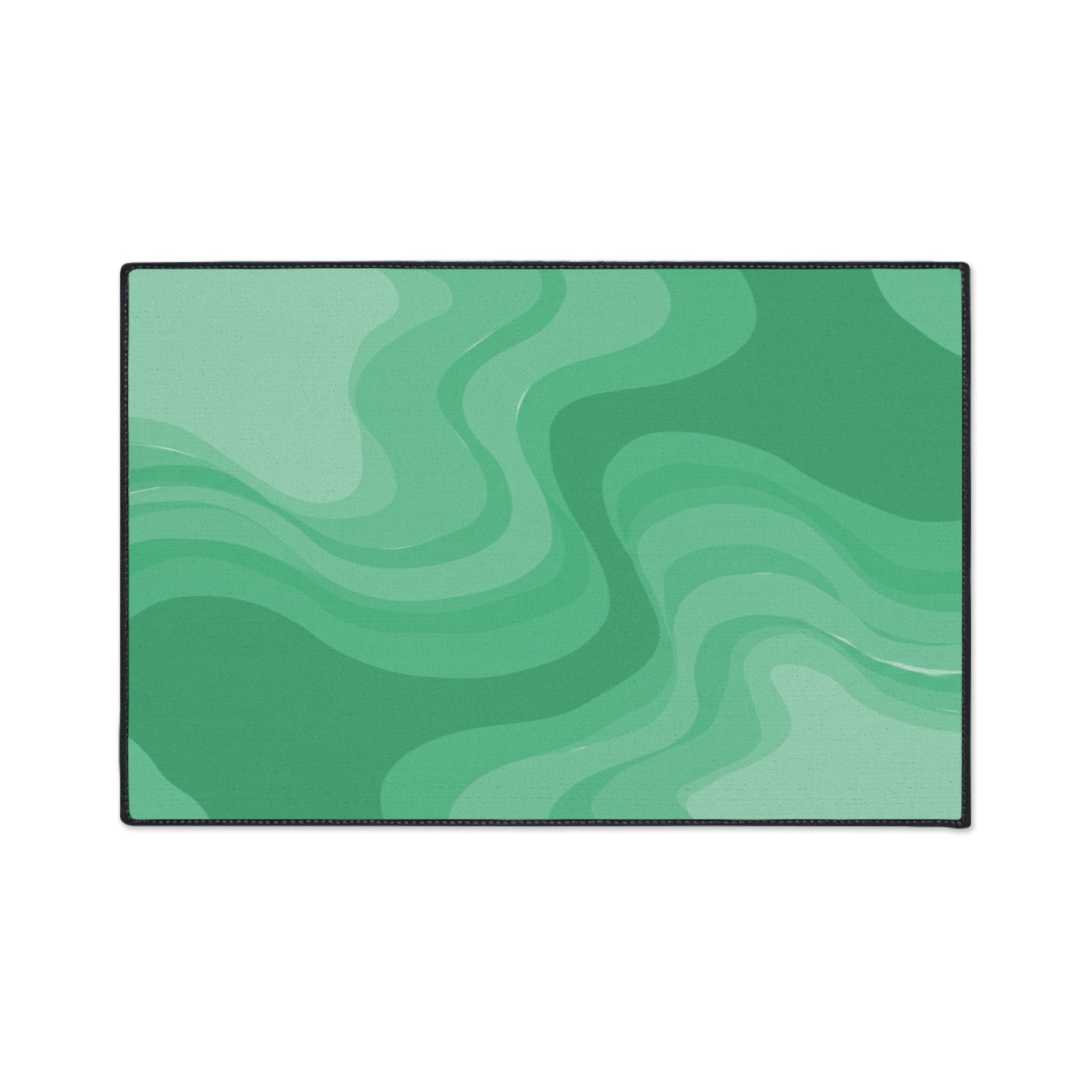 Mint Green Wavey 24" x 36" Heavy Duty Floor Mat