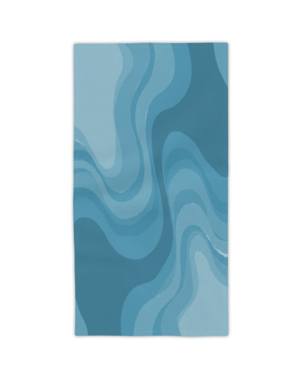 Sky Blue Wavey Beach Towel, 24" x 44"