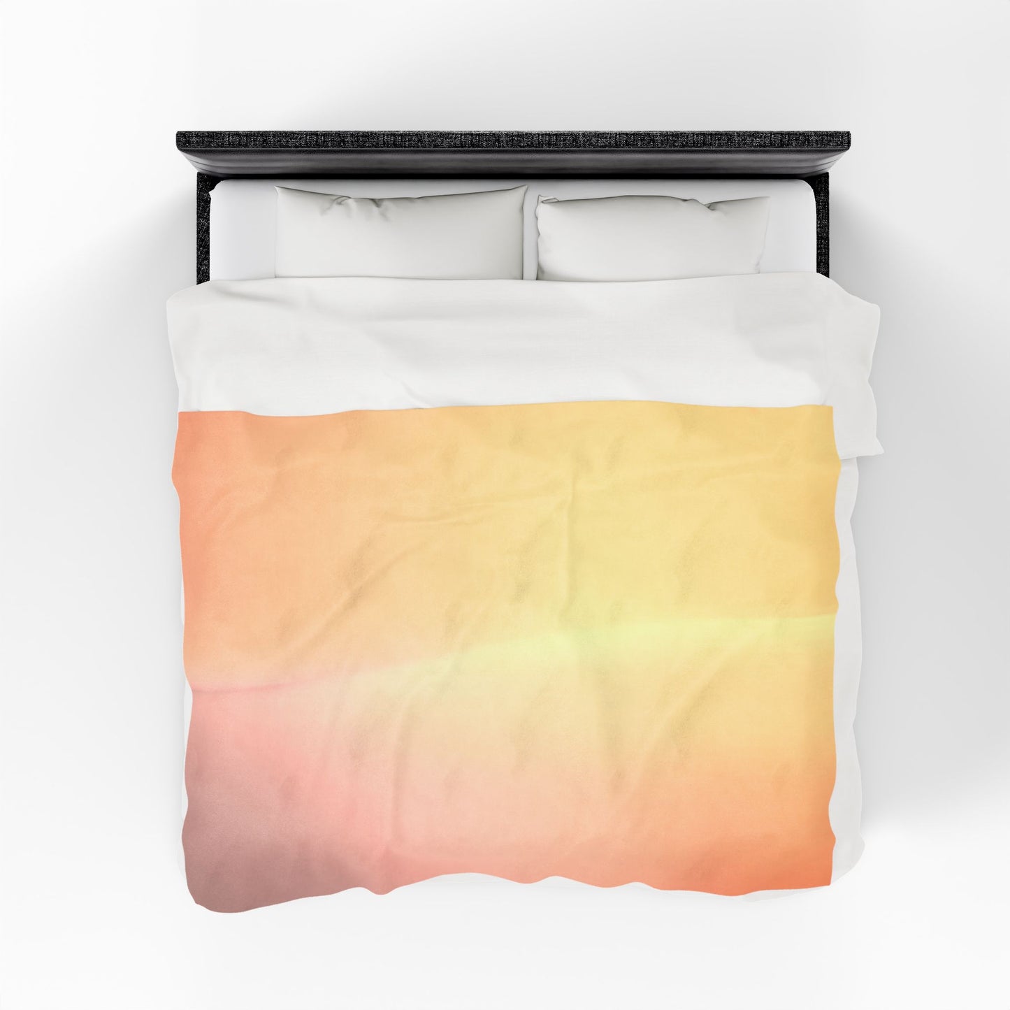 Hot Peach Fade Velveteen Plush Blanket, 60" x 80"