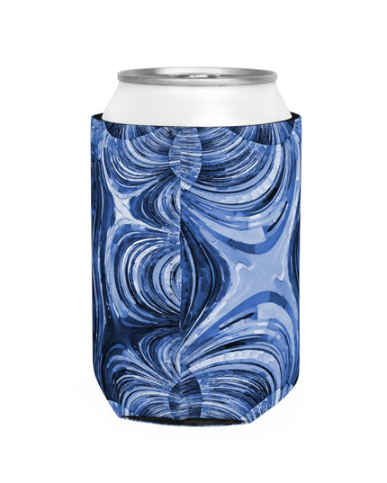 Uzi Spiral Deep Blue 12 oz Can Cooler Sleeve