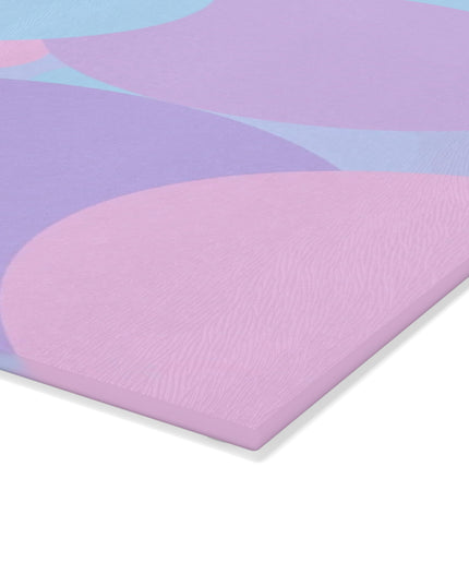 Pastel Purple and Mauve Patches 8" x 11" Glass Cutting Board