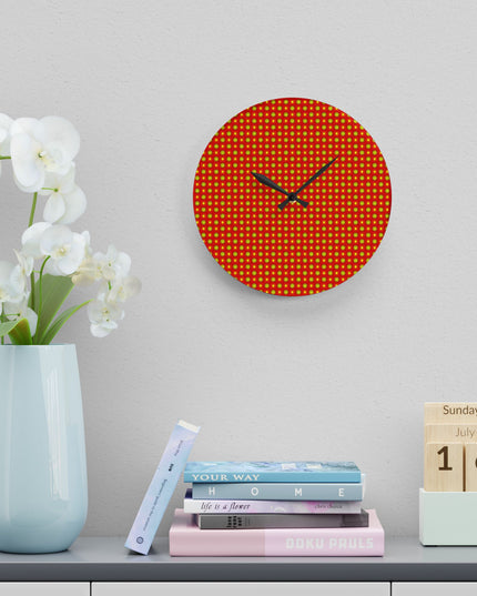 Late Evening Star-crossed Bodies Acrylic Wall Clock, Round or Square, 10.75" x 10.75"