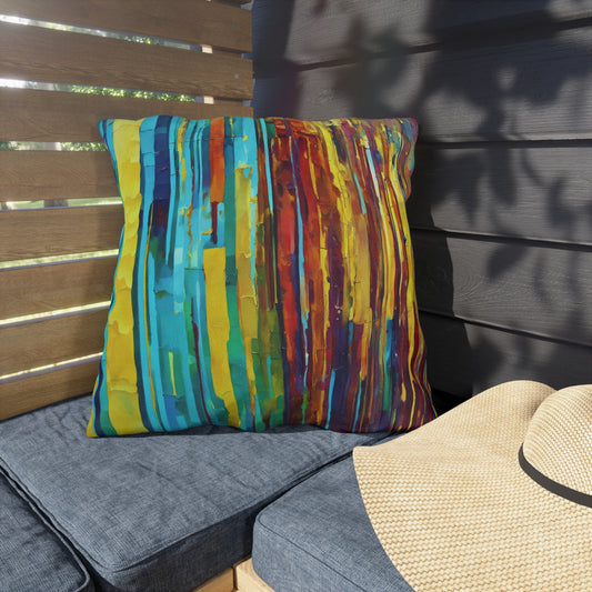 Striped Alpha 20" x 20" Outdoor Pillow