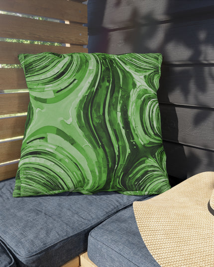 Uzi Spiral Mint Pastel 20" x 20" Outdoor Pillow