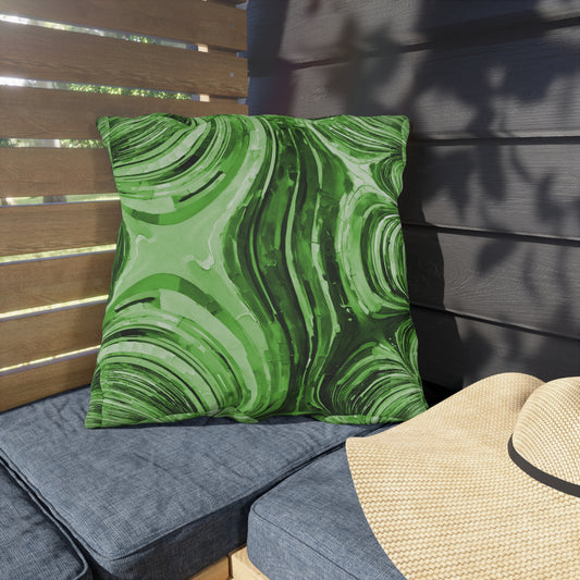 Uzi Spiral Mint Pastel 20" x 20" Outdoor Pillow