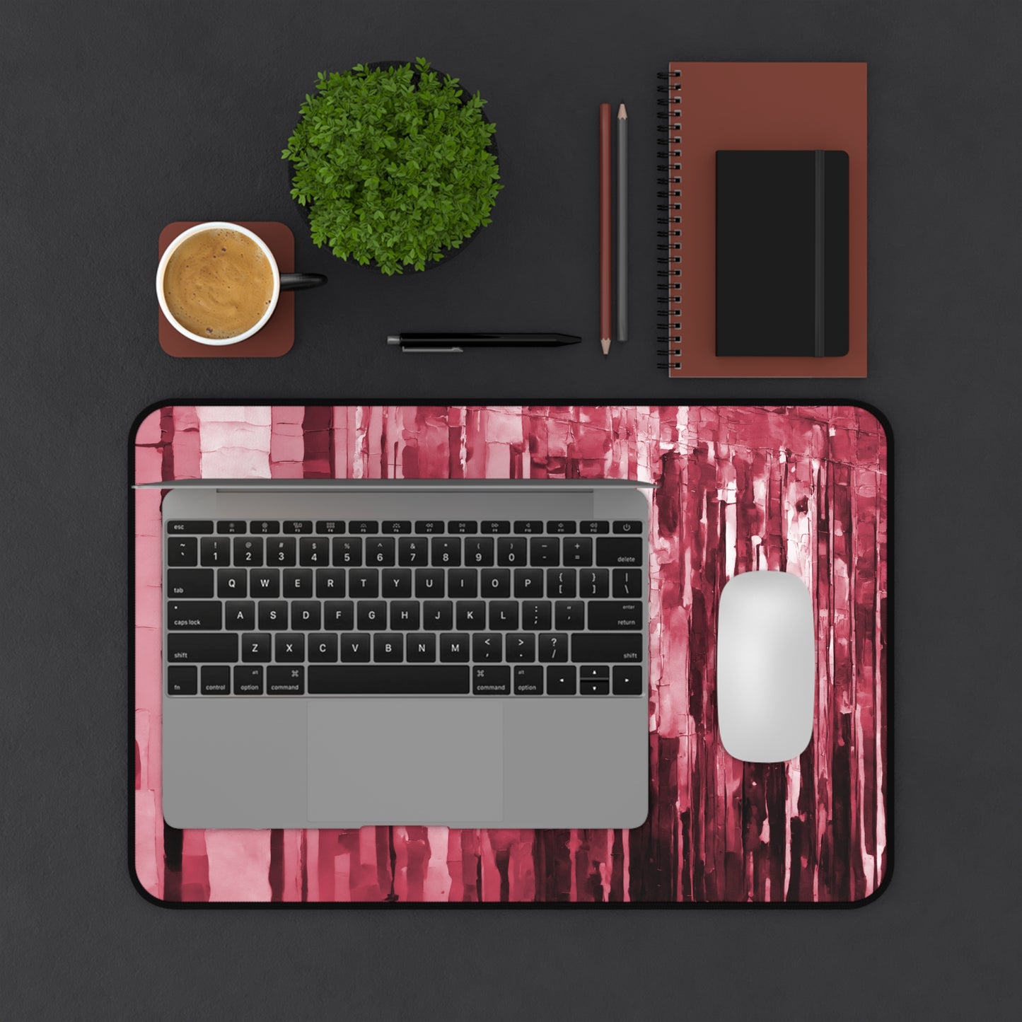 Striped Ruby 12" x 18" Desk Mat