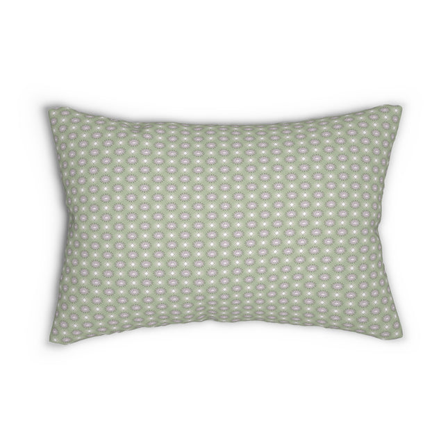 Olive Star-crossed Bodies Spun Polyester Lumbar Pillow, 20" x 14"