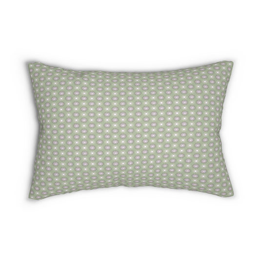 Olive Star-crossed Bodies Spun Polyester Lumbar Pillow, 20" x 14"