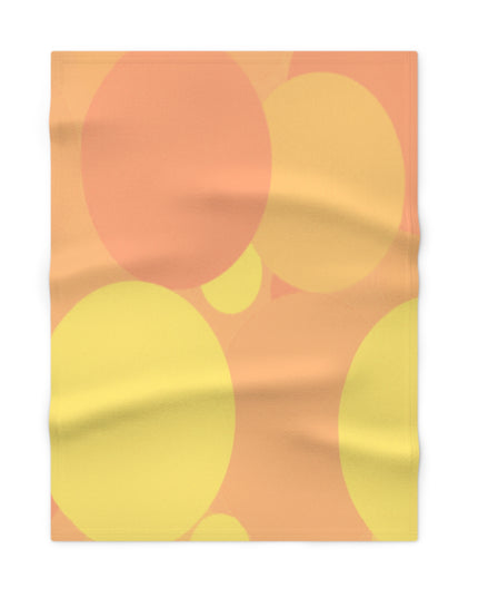 Pastel Bright Oranges Patches Soft Fleece Baby Blanket, 30" x 40"
