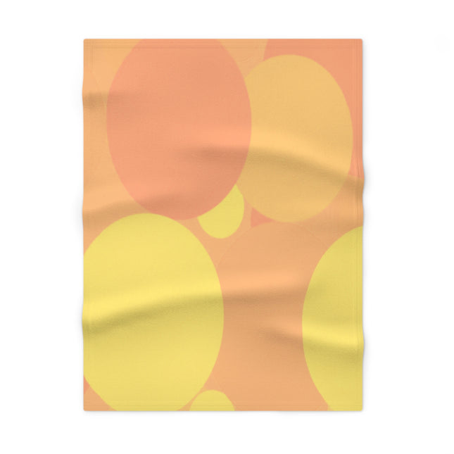 Pastel Bright Oranges Patches Soft Fleece Baby Blanket, 30" x 40"
