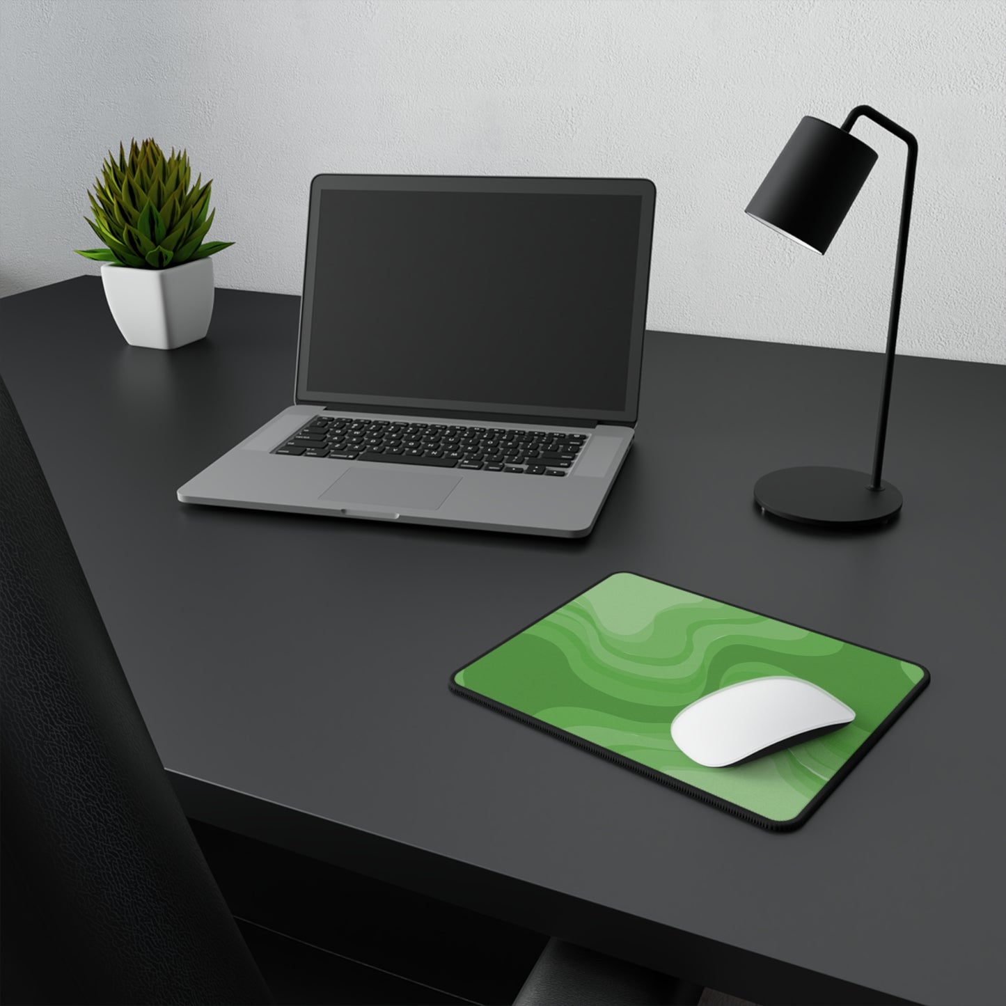 Greenie Meanie Wavey Non-Slip Gaming Mouse Pad, 9.5" X 8" Rectangle