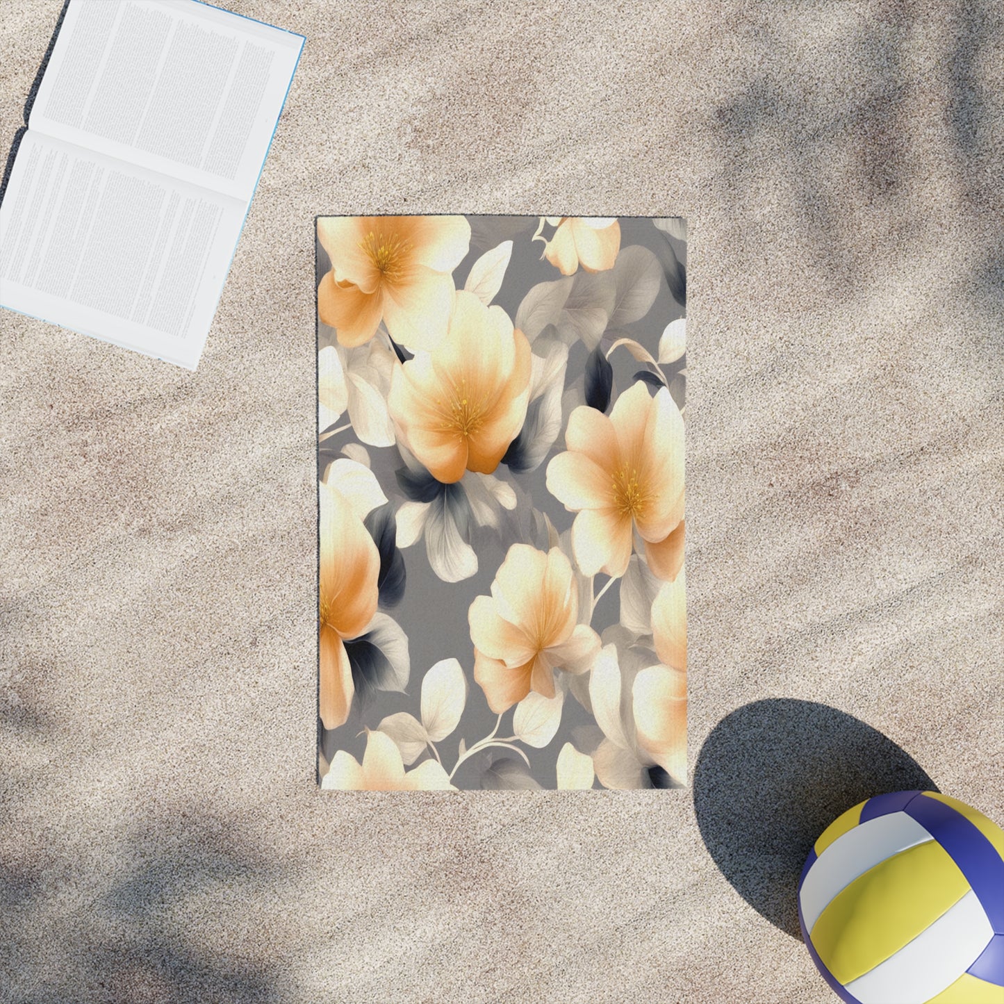 Soft Blossom Floral Bunch Beach Towel, 18" x 27"