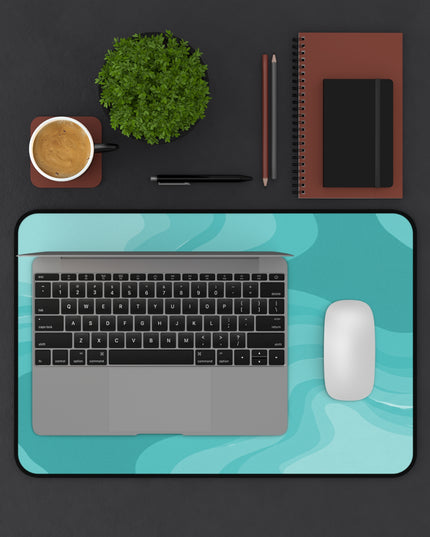 Tif Green Wavey 12" x 18" Desk Mat