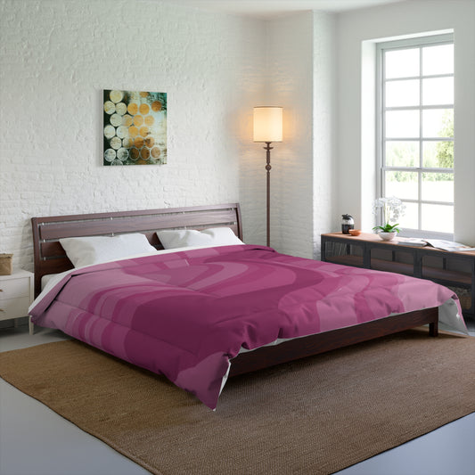 Pinky Mauve Wavey 104" × 88" Comforter