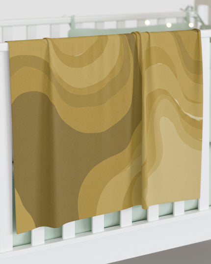 Brown Wavey Baby Swaddle 30″×40″ Blanket