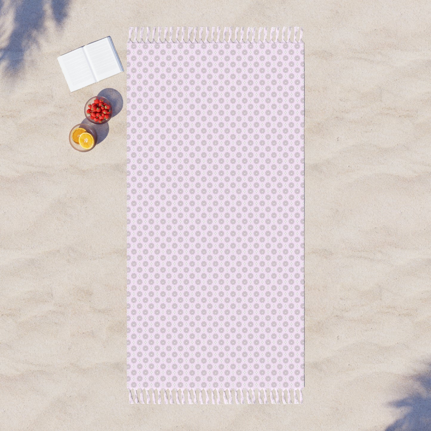 Pink Mornings Star-crossed Bodies Boho Beach Cloth, 38" × 81"