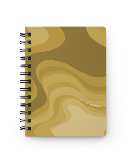 Brown Wavey Spiral Bound Journal, 5" x 7" 150 pages