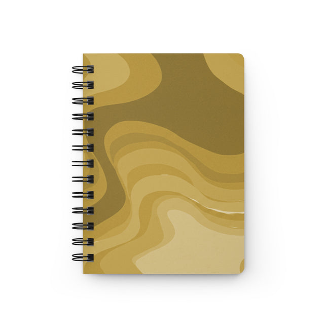 Brown Wavey Spiral Bound Journal, 5" x 7" 150 pages