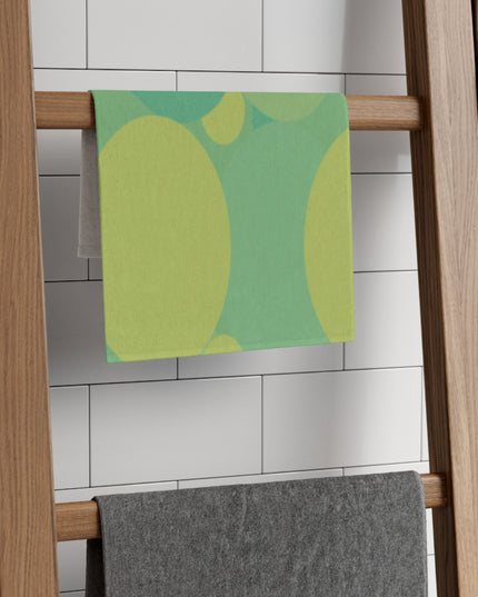 Pastel Green Patches Rally Towel, 11" x 18"