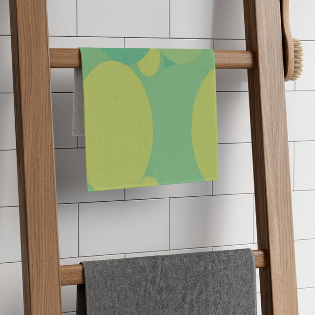 Pastel Green Patches Rally Towel, 11" x 18"