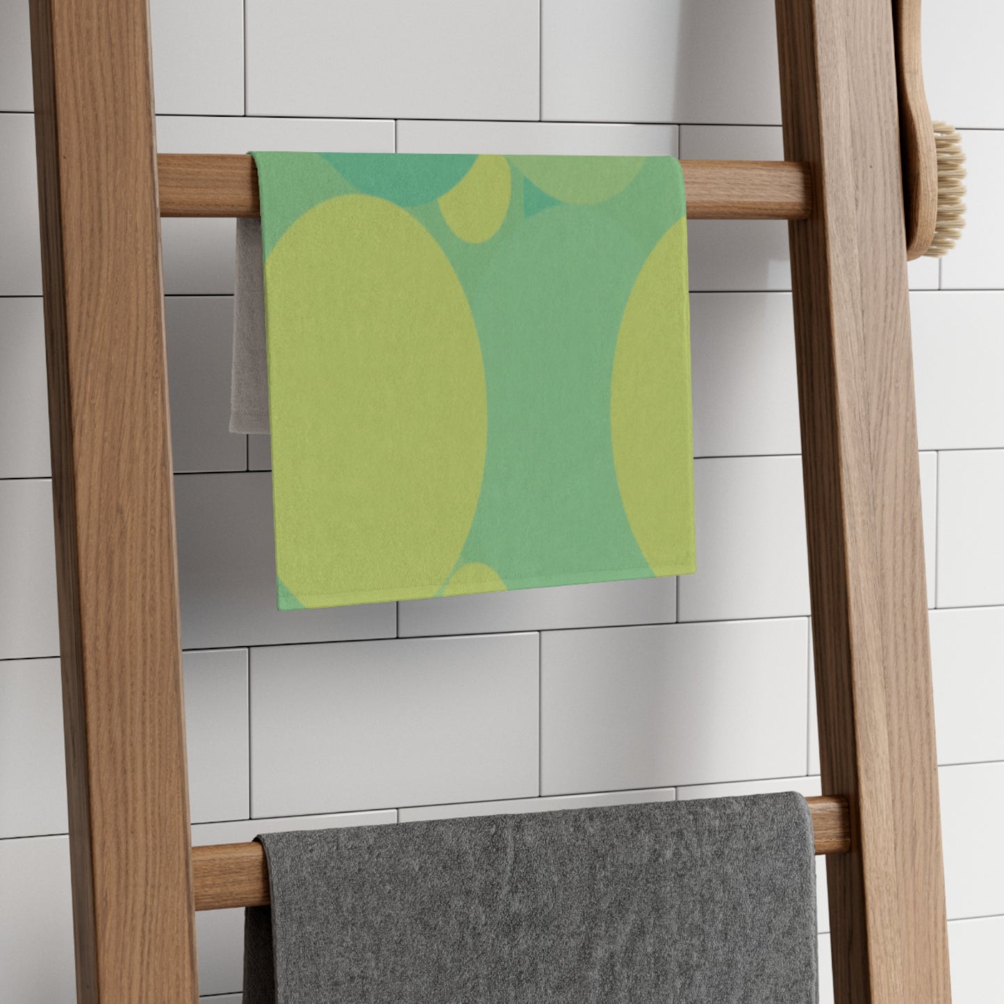 Pastel Green Patches Rally Towel, 11" x 18"