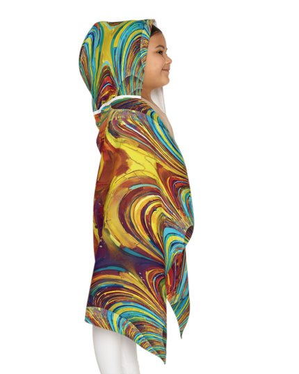 Uzi Spiral Alpha Green Youth Hooded Towel, 24" x 48"