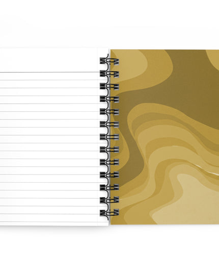 Brown Wavey Spiral Bound Journal, 5" x 7" 150 pages