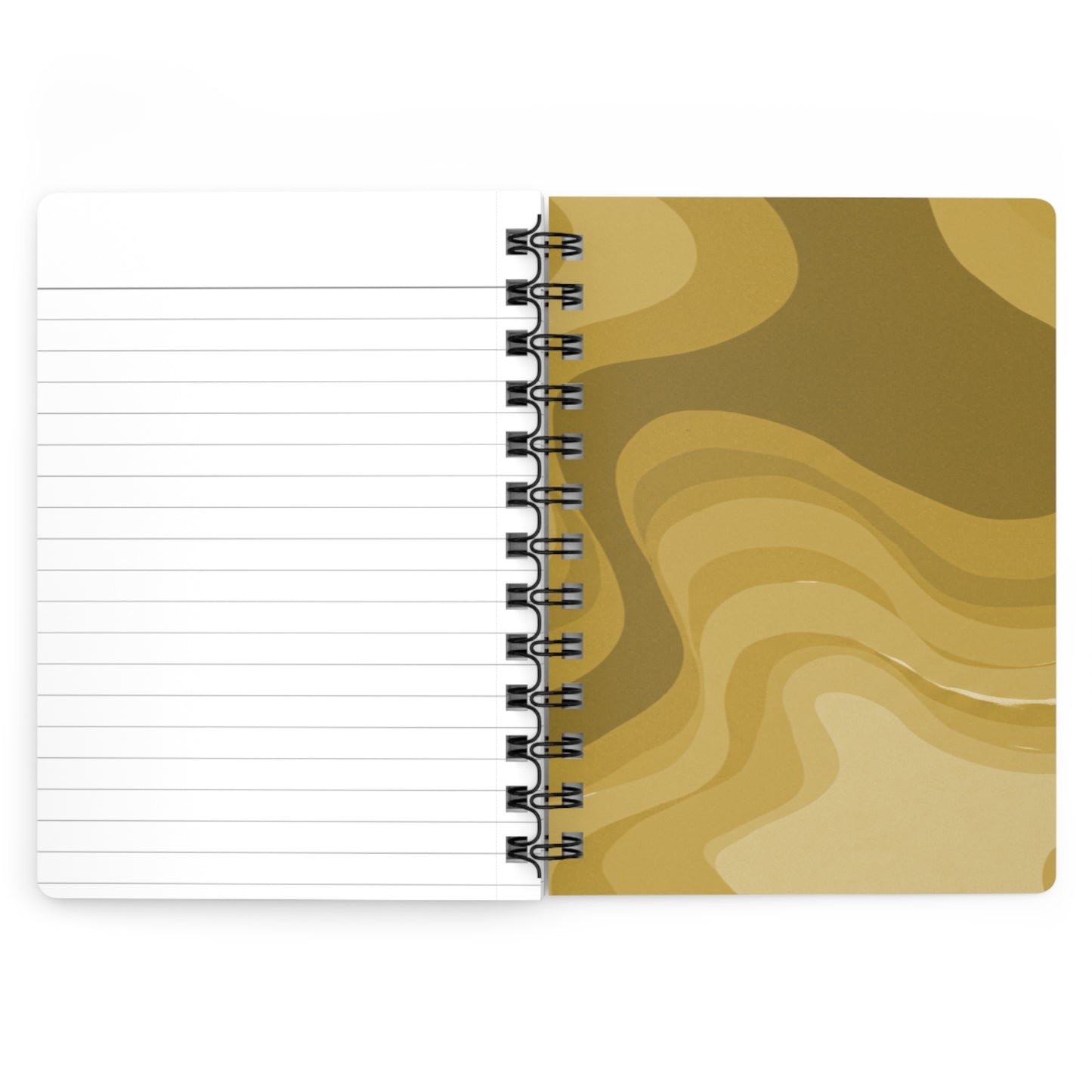 Brown Wavey Spiral Bound Journal, 5" x 7" 150 pages