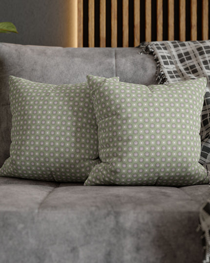 Olive Star-crossed Bodies Spun Polyester Square Pillowcase, 14" x 14"
