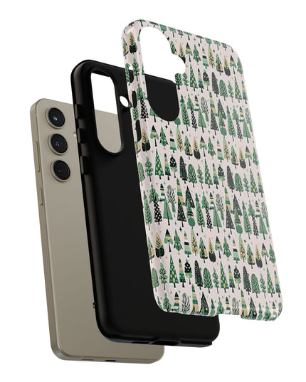 Mini Vintage Green Trees Samsung Galaxy S24 Plus Tough Cases
