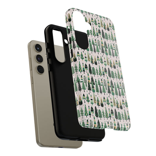 Mini Vintage Green Trees Samsung Galaxy S24 Plus Tough Cases
